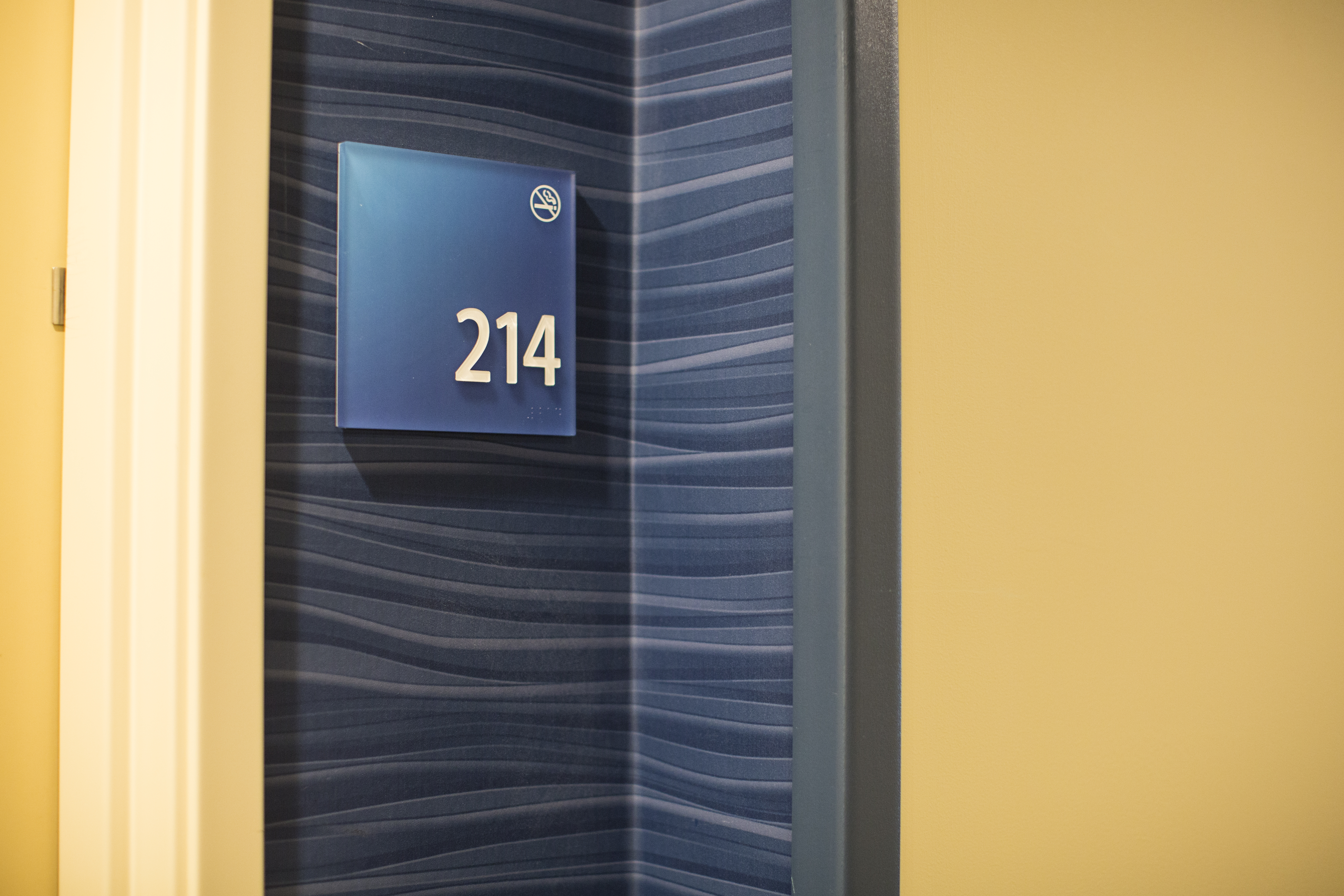 Room number with no smoking sign